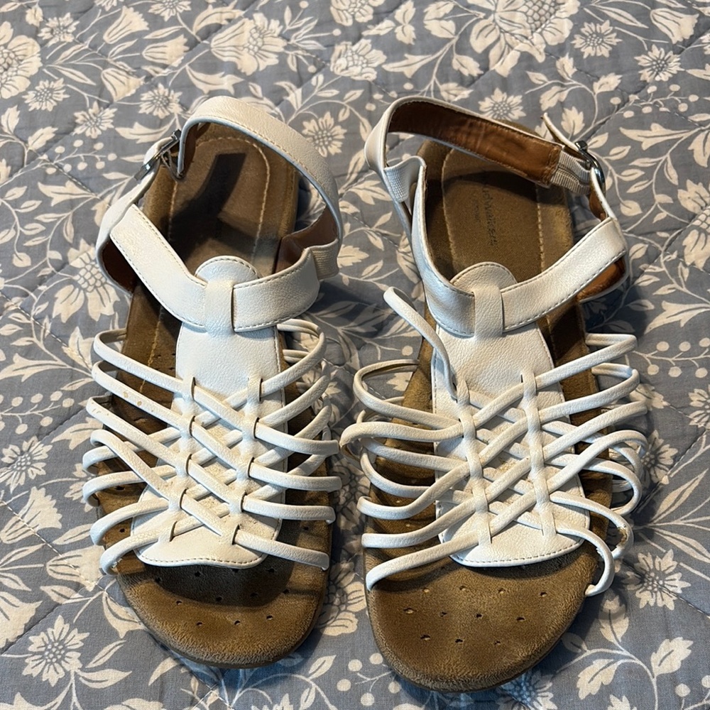 Cloudwalkers White Strappy Sandals